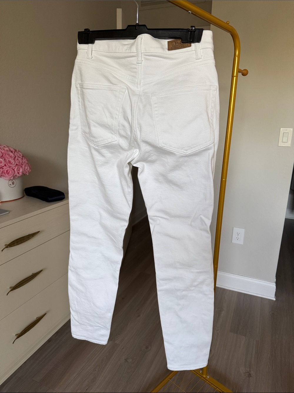 Ralph Lauren White High-Rise Super-Slim Jean Color Amesbury Wash - Picture 3 of 7